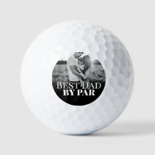 Best Dad By Par Gift For Dad    Personalised Photo Golf Balls