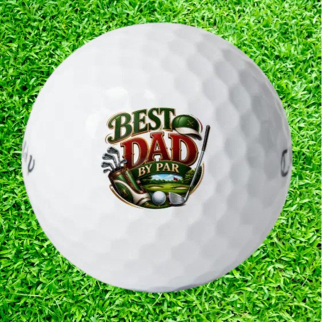 BEST DAD BY PAR GOLF BALLS (Get him the perfect swing-worthy gift)