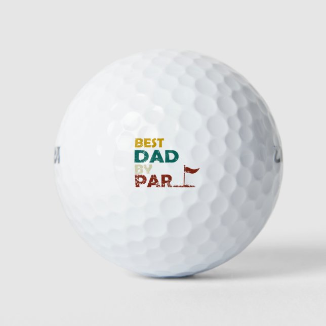 Best Dad By Par Golf Balls (Front)