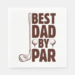 Best Dad By Par Golf Dad Napkin