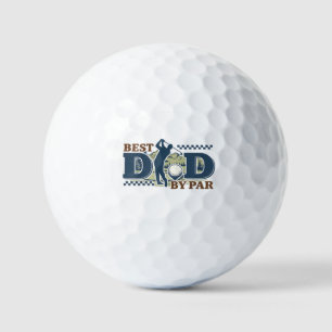 Best Dad By Par – Golf Dad Silhouette Design Balls