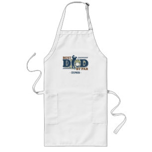 Best Dad By Par – Golf Dad Silhouette Design Long Apron