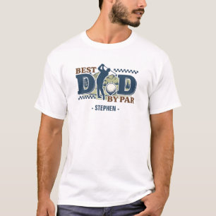 Best Dad By Par – Golf Dad Silhouette Design T-Shirt