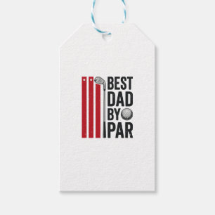 Best Dad By Par Golf Dad Vintage Design_1 Gift Tags