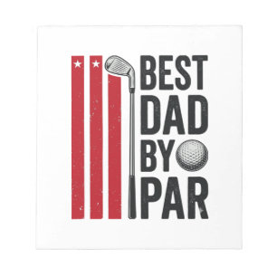 Best Dad By Par Golf Dad Vintage Design_1 Notepad