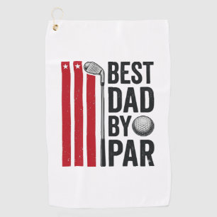 Best Dad By Par Golf Dad Vintage Design_1 Towel