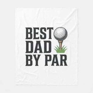 Best Dad By Par Golf Fathers Day Vintage Design_1 Fleece Blanket