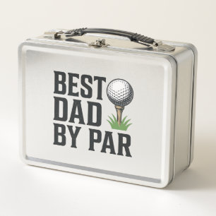 Best Dad By Par Golf Fathers Day Vintage Design_1 Metal Lunch Box