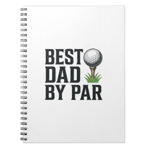 Best Dad By Par Golf Fathers Day Vintage Design_1 Notebook
