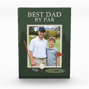 Best Dad by Par Golf Gift for Dad Photo Block