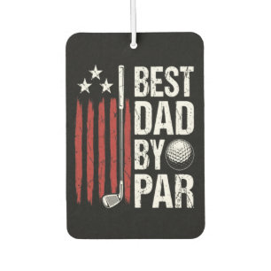Best Dad By Par Golf Humour Car Air Freshener