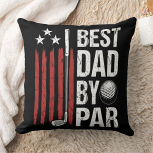 Best Dad By Par Golf Humour Cushion