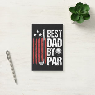 Best Dad By Par Golf Humour Post-it Notes