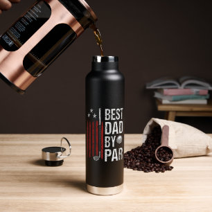 Best Dad By Par Golf Humour Water Bottle