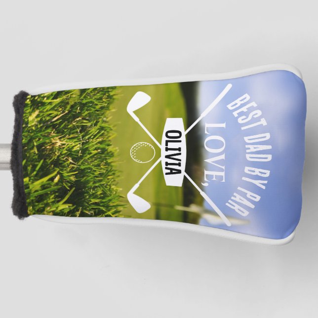 Best Dad By Par Golf Lover Father's Day  Golf Head Cover (Front)