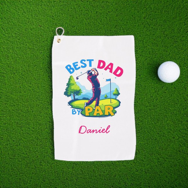 Best Dad By Par | Golf Lover Father's Day Towel (Creator Uploaded)