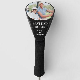 Best Dad By Par Golf Lover Gift Custom Photo Head Cover