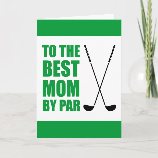 Best Dad By Par Golf Mother's Day Card (Front)