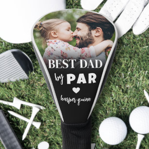 Best Dad By Par Golfer Custom Photo Golf Head Cover