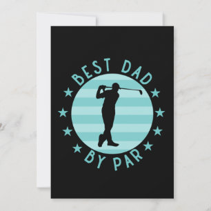 Best dad by par golfing Dad gift Card
