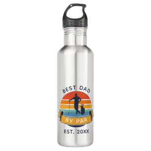 Best Dad By Par Golfing Fathers Day Family Reunion 710 Ml Water Bottle