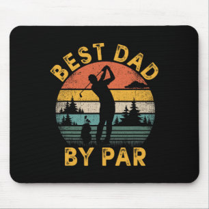 Best Dad By Par Golfing Father's Day Golf Lover Mouse Mat