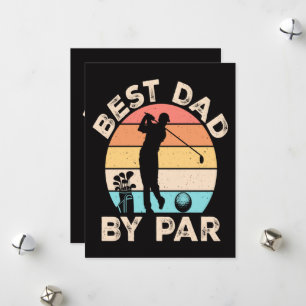 Best Dad By Par Golfing Holiday Card