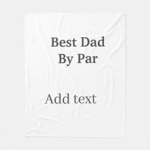 Best dad by par gray black father's day namesimple fleece blanket