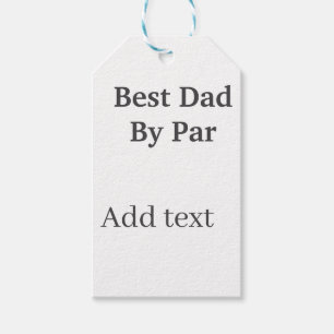 Best dad by par gray black father's day namesimple gift tags