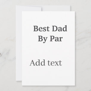 Best dad by par gray black father's day namesimple invitation