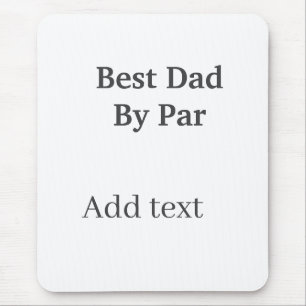 Best dad by par gray black father's day namesimple mouse mat