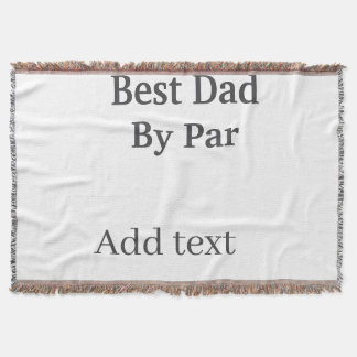 Best dad by par gray black father's day namesimple throw blanket