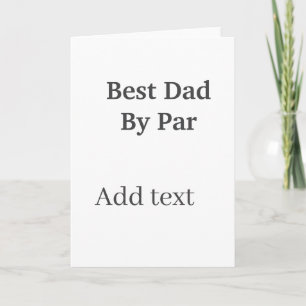 Best dad by par grey black father's day namesimple card