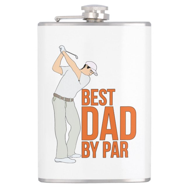 Best Dad By Par Hip Flask (Front)