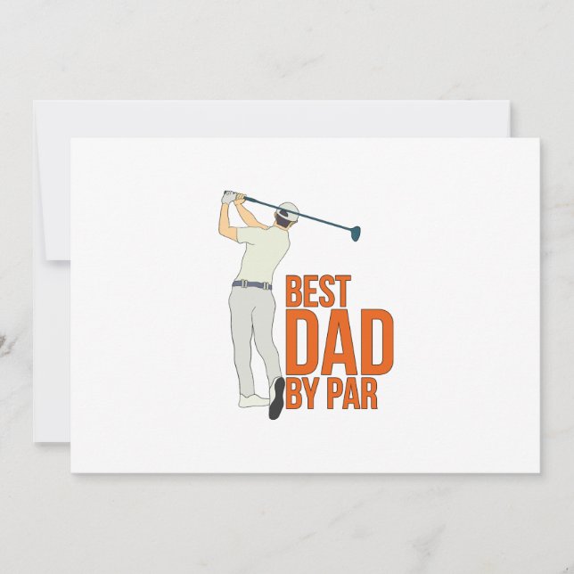 Best Dad By Par Holiday Card (Front)