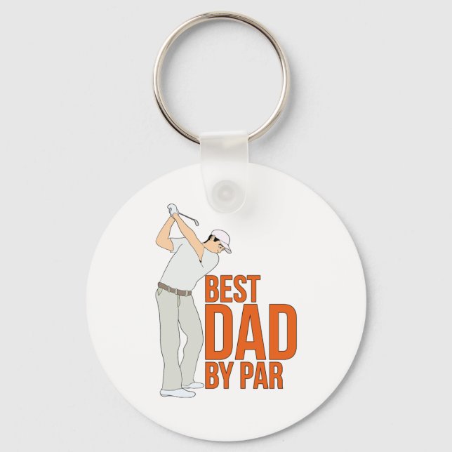Best Dad By Par Key Ring (Front)