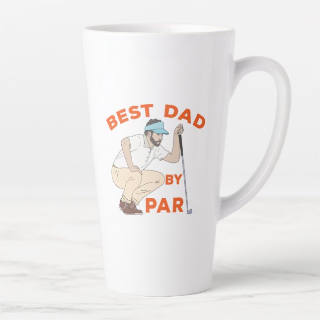 Best Dad By Par Latte Mug (Right)