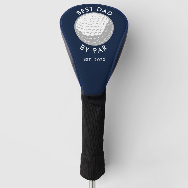 Best Dad by Par Minimalist Custom Golf Head Cover (Front)