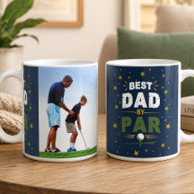Best Dad By Par Modern Father's Day Gift Photo