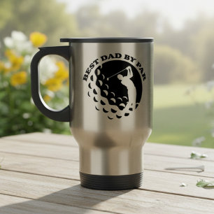 Best Dad By Par Modern Golf Golfing Travel Mug