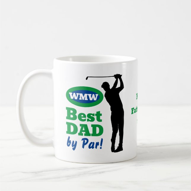 Best Dad by Par! Monogram Coffee Mug (Left)