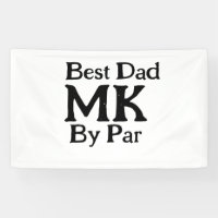 Best dad by par monogram father's day simple rusti