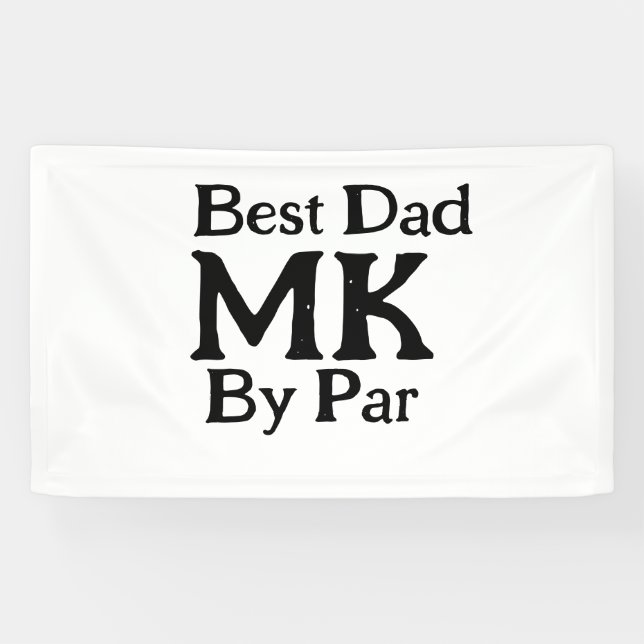 Best dad by par monogram father's day simple rusti banner (Horizontal)