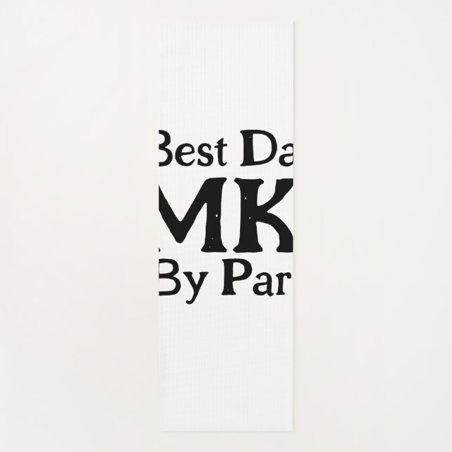 Best dad by par monogram father's day simple rusti yoga mat (Front)