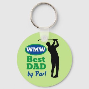 Best Dad By Par! Monogram Golf Key Ring