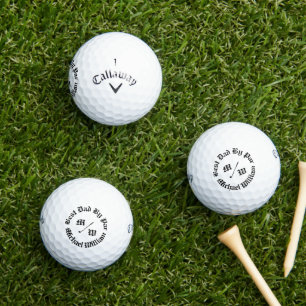 Best Dad By Par Monogram Name Father's Day Golf Balls
