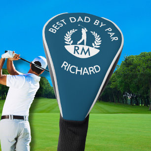 Best Dad by Par Monogram Name Golf Head Cover