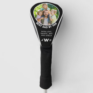 Best Dad By Par Monogram Photo Black Golf Head Cover