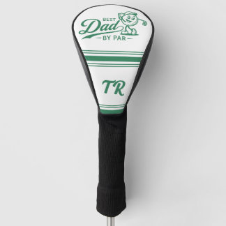 Best Dad by Par Monogrammed Initials Retro Driver Golf Head Cover