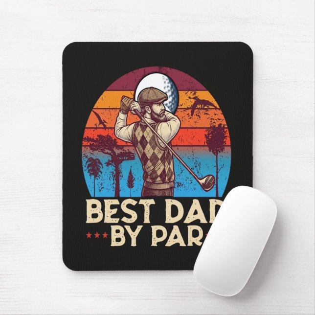 Best Dad By Par Mouse Mat (With Mouse)